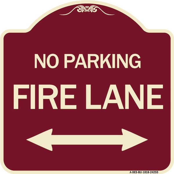 Signmission Colorado Fire Lane W/ Bidirectional Arrow Heavy-Gauge Aluminum Sign, 18" x 18", BU-1818-24255 A-DES-BU-1818-24255 - main